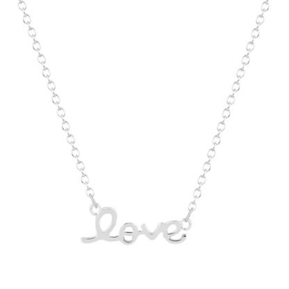 Collar love plata