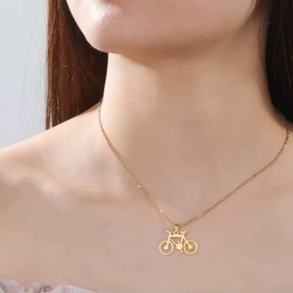 collar colgante bicicleta mujer