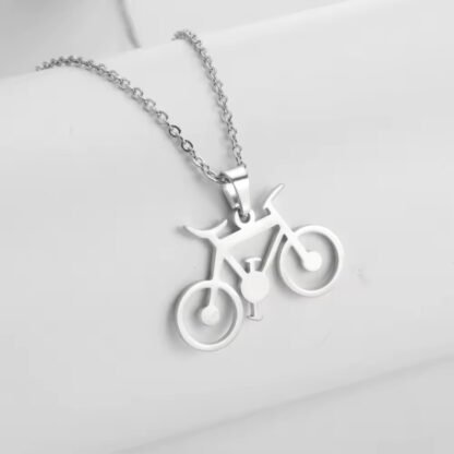 collar colgante bicicleta mujer