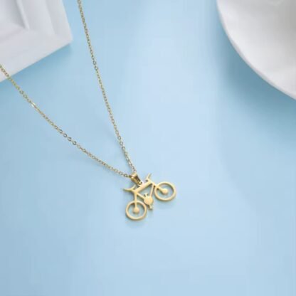 collar colgante bicicleta mujer