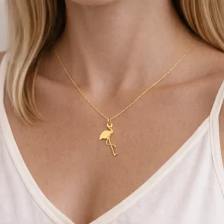 collar colgante ave flamenco