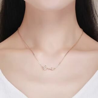 collar palabra love chapado or