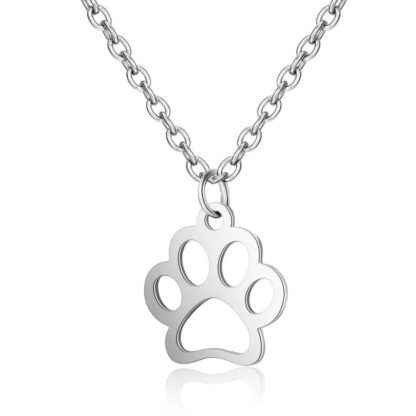 colgante pata de perrito en acero inoxidable