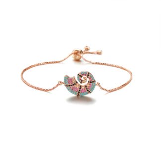 pulsera concha oro rosa