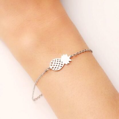 pulsera pina plateada