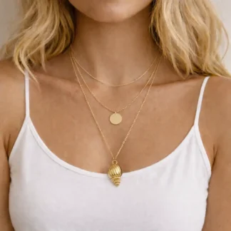 collar tendencia verano con concha