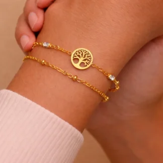 pulsera arbol de la vida en acero inoxidable