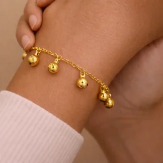 pulsera con cascabeles en acero inoxidable