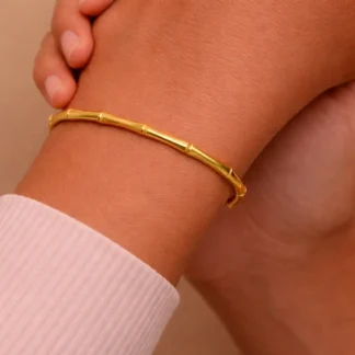 pulsera rigida bambu para mujer