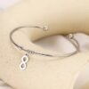 pulsera infintito acero plateado