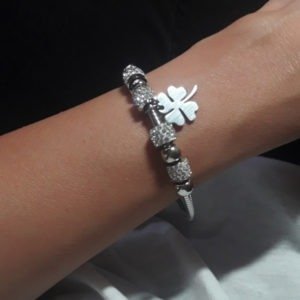 pulsera trebol plata regalo original