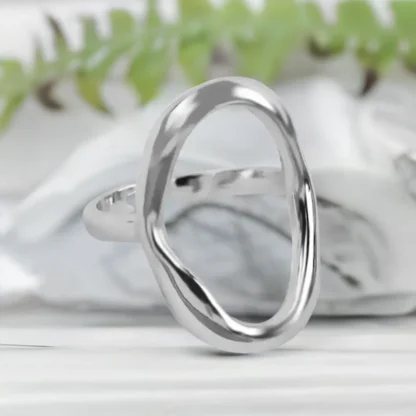 anillo plata circulo mujer