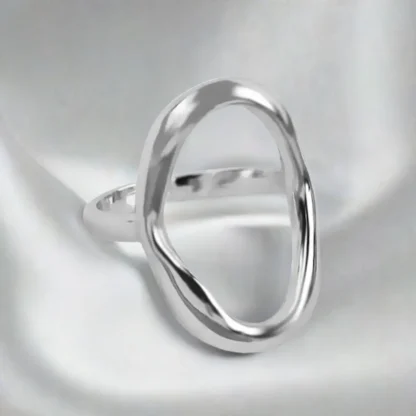 anillo plata circulo mujer