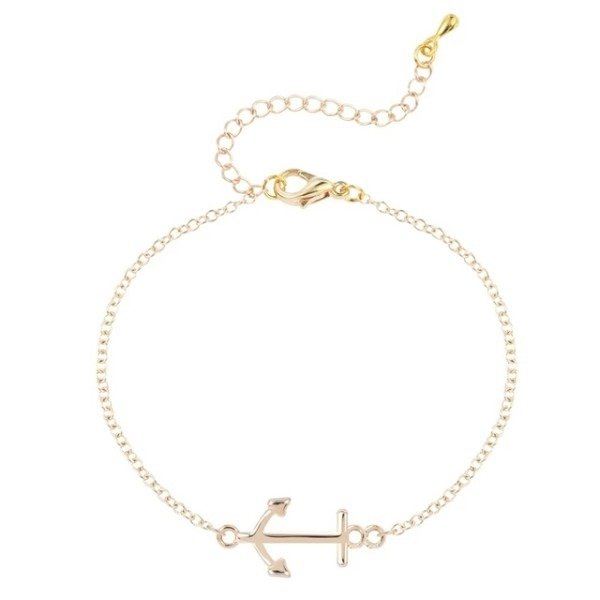 pulsera ancla dorada