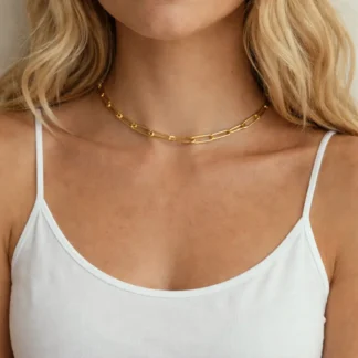 collar con cadena eslabones en acero inoxidable