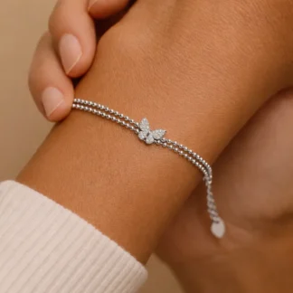 pulsera para mujer cadena fina con mariposa