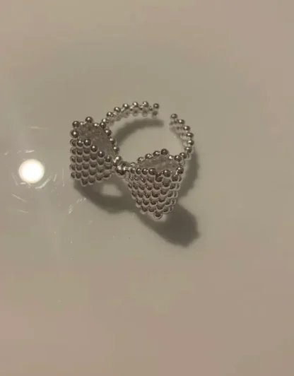 anillo plata lazo