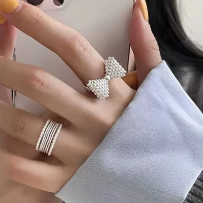 anillo plata lazo