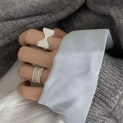anillo plata lazo