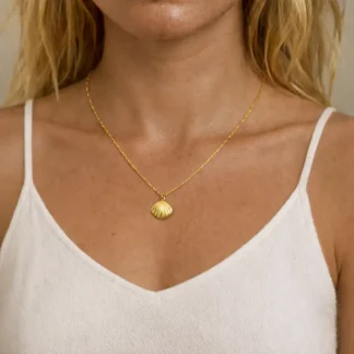 collar con colgante concha