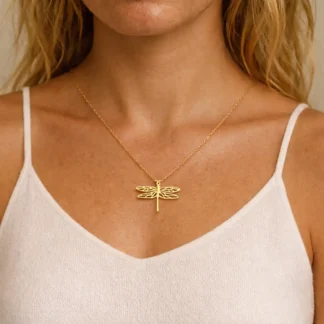 collar colgante libelula acero inoxidable